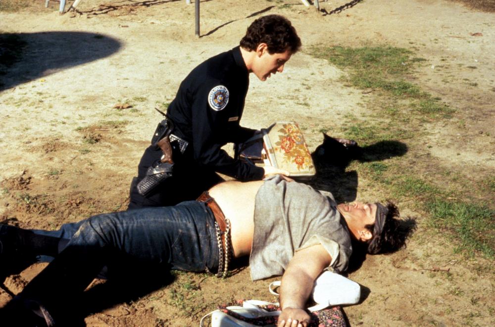 POLICE ACADEMY, Steve Guttenberg, 1984, (c) Warner Brothers