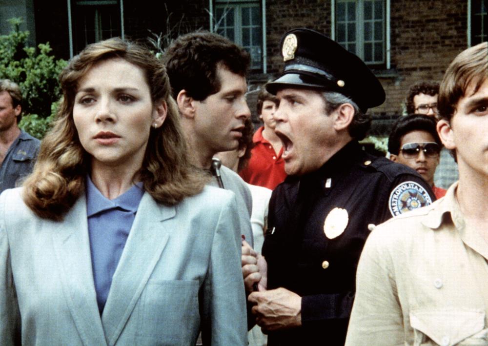 POLICE ACADEMY, Kim Cattrall, Steve Guttenberg, G.W. Bailey, 1984, (c) Warner Brothers