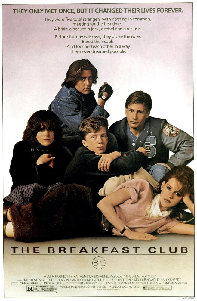 THE BREAKFAST CLUB, Ally Sheedy, Judd Nelson, Anthony Michael Hall, Emilio Estevez, Molly Ringwald, 1985, (c) Universal Pictures