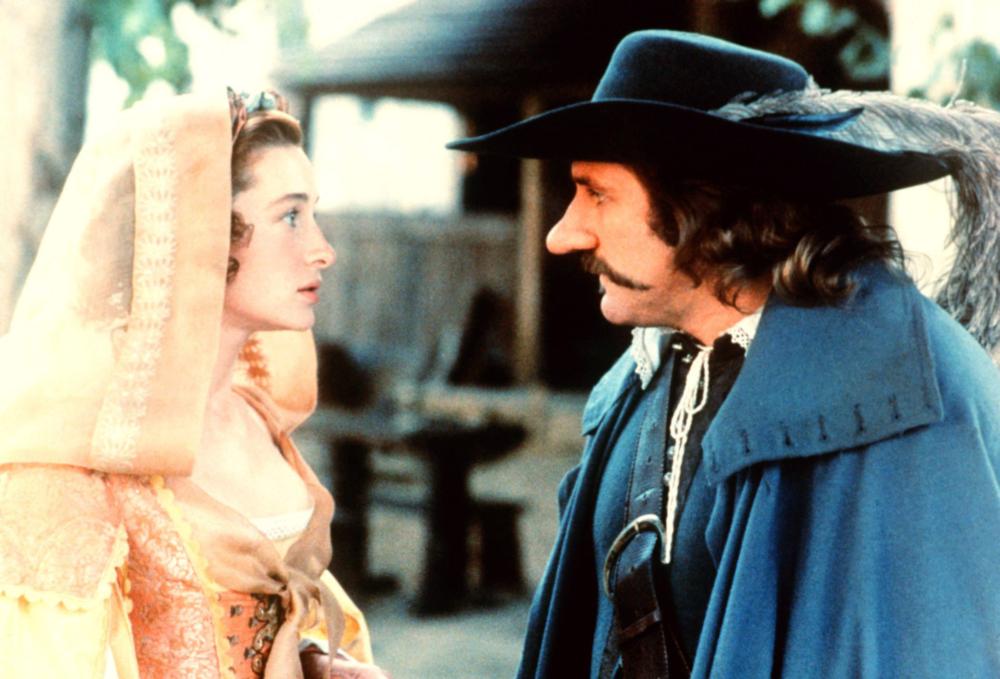CYRANO DE BERGERAC, Anne Brochet as Roxane, Gerard Depardieu as Cyrano, 1990. ©Orion Classics