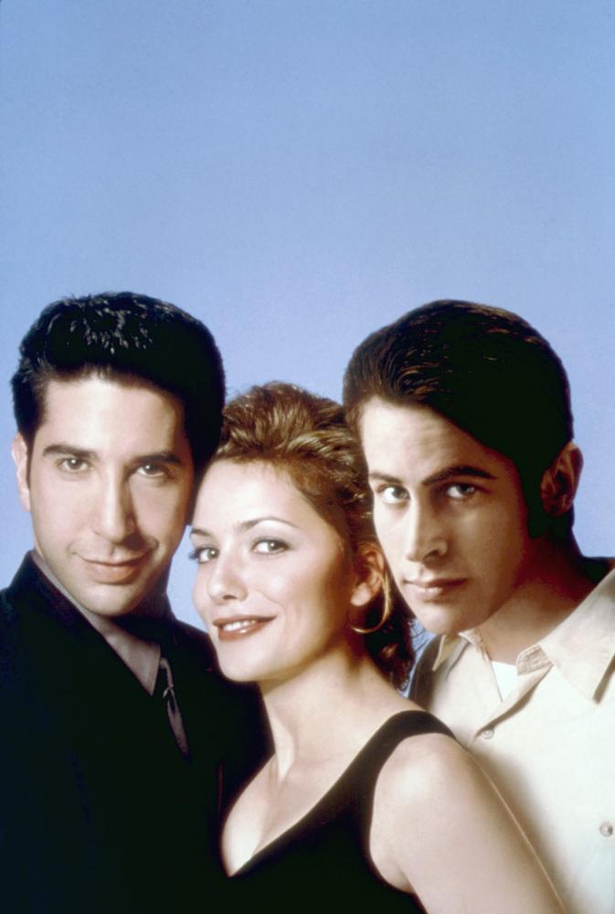 KISSING A FOOL, from left: David Schwimmer, Mili Avital, Jason Lee, 1998, ©MCA/Universal Pictures