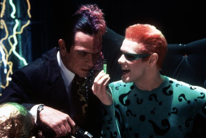 BATMAN FOREVER, Tommy Lee Jones, Jim Carrey, 1995