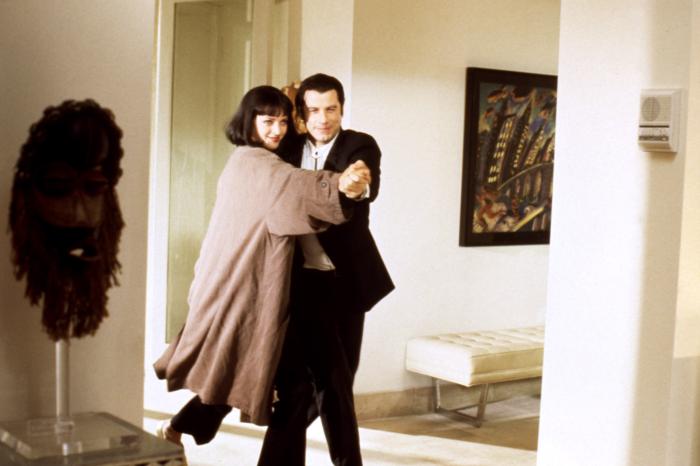 PULP FICTION, Uma Thurman, John Travolta, 1994 PULP FICTION, Uma Thurman, John Travolta, 1994