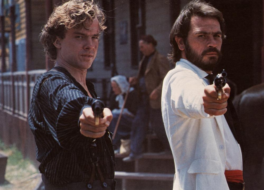NATE AND HAYES, Michael O'Keefe, Tommy Lee Jones, 1983. (c) Paramount Pictures.